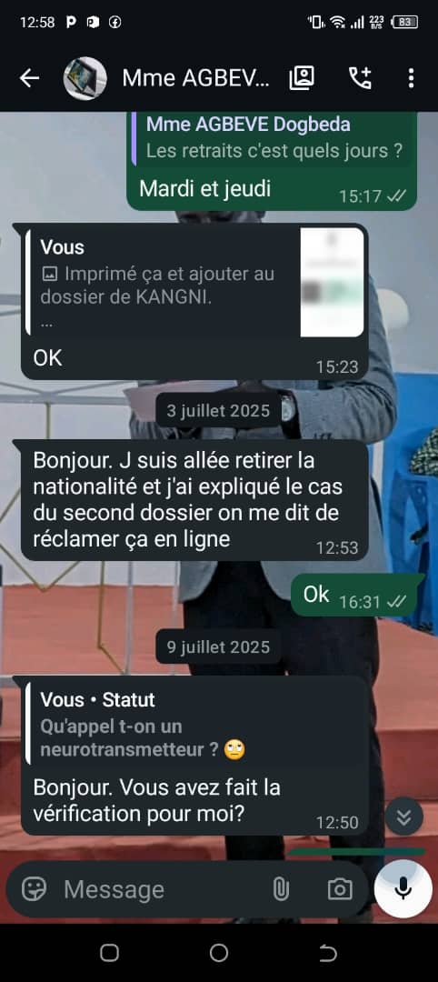 Capture d'écran témoignage Afi Mensah